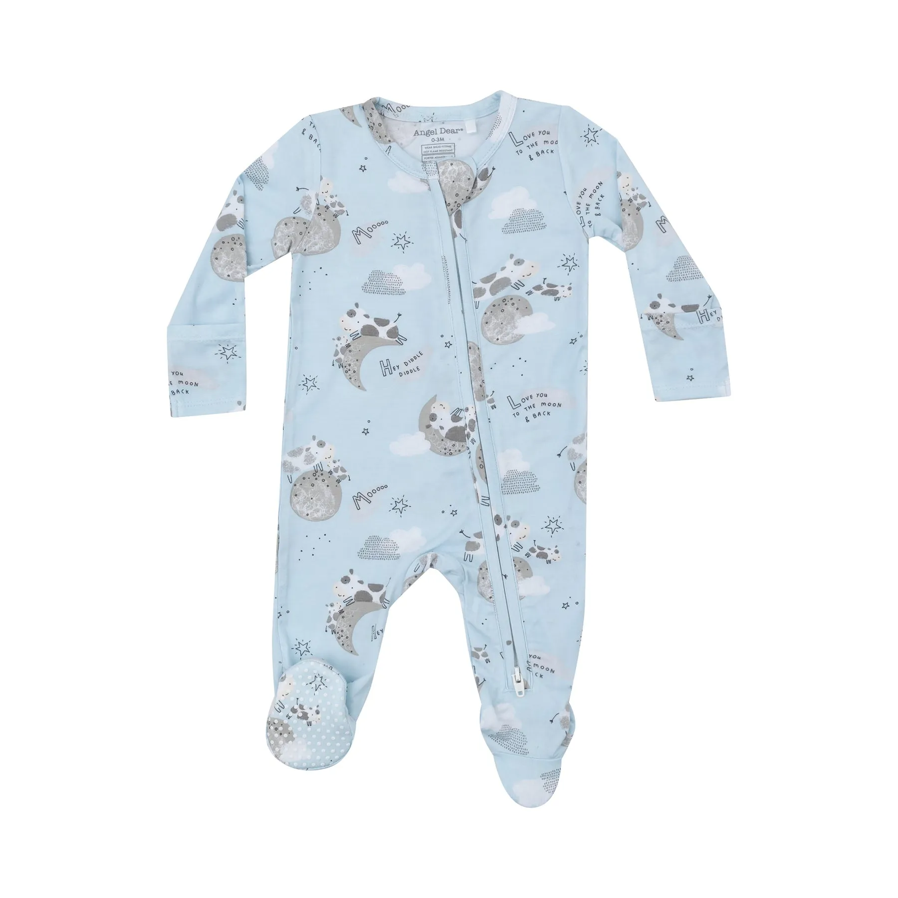 2-Way Zipper Footie - I Love You To The Moon Cows by Angel Dear