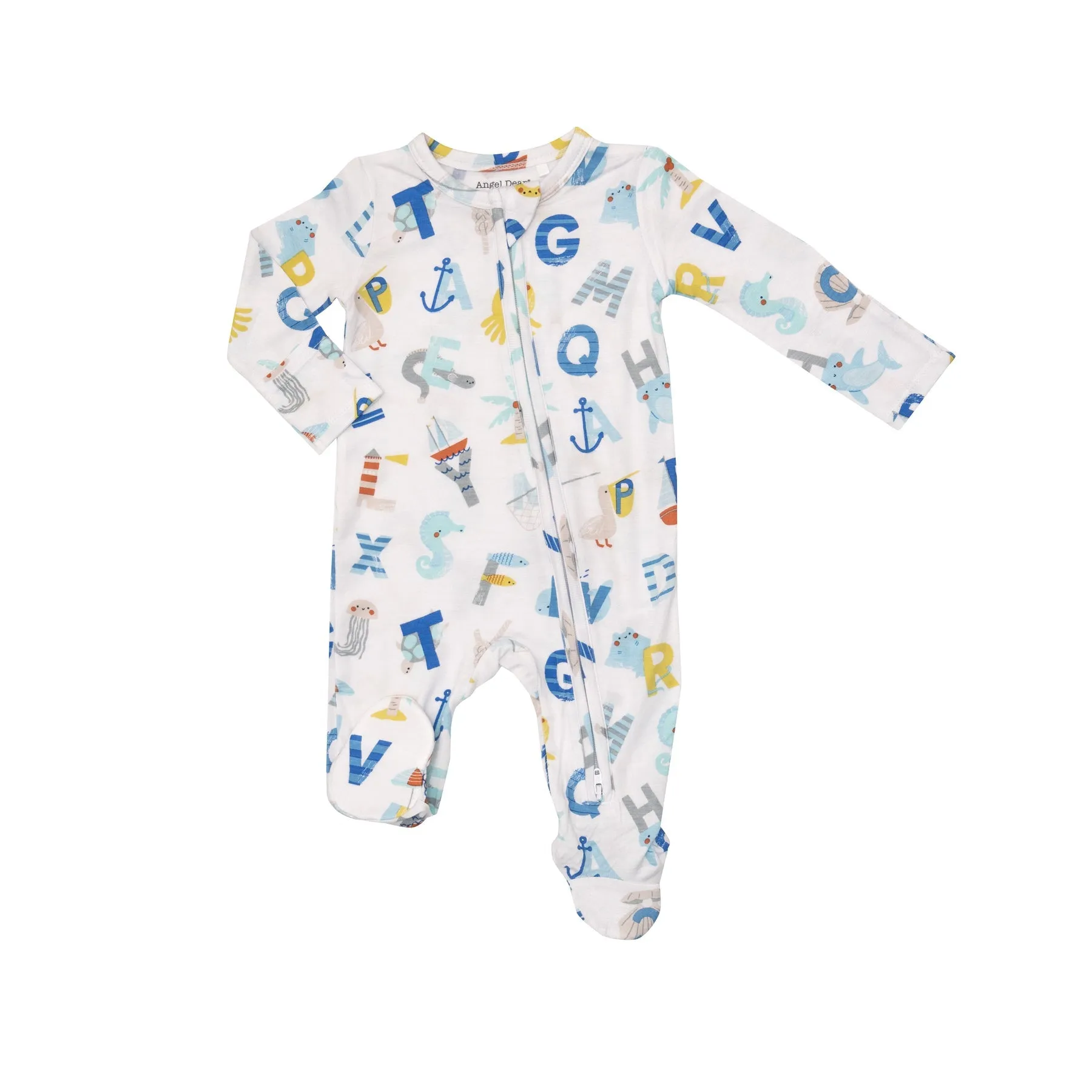 2-Way Zipper Footie in Nautical ABC by Angel Dear