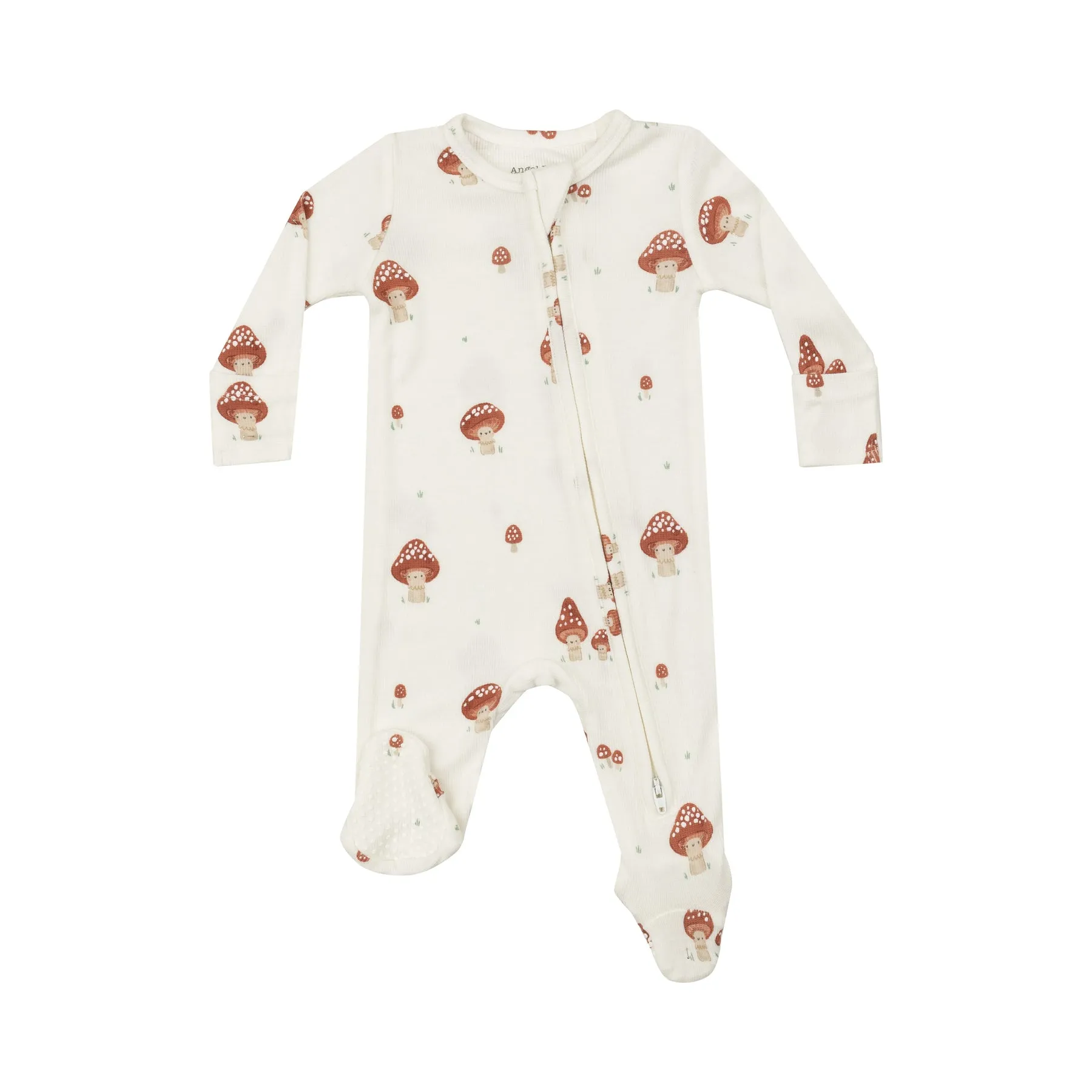 2 Way Zipper Footie - Mushrooms by Angel Dear