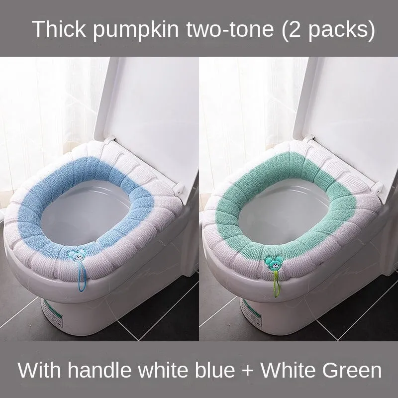 3pcs Toilet Seat Cover Pads Home    Cushion    Extra Thick Warm  Fleece