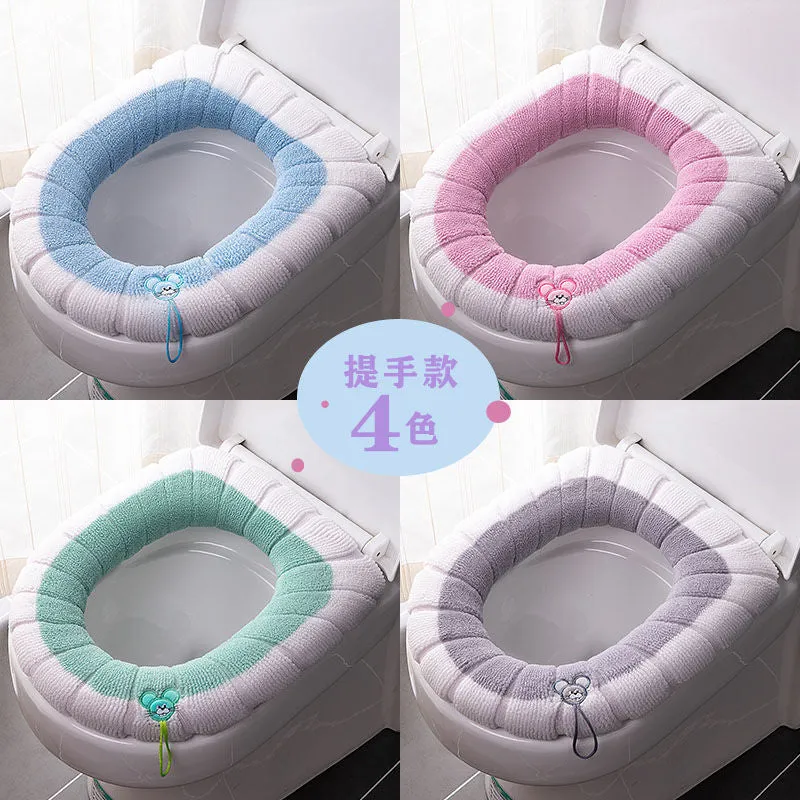 3pcs Toilet Seat Cover Pads Home    Cushion    Extra Thick Warm  Fleece