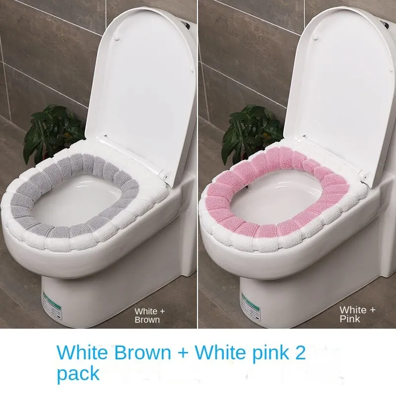 3pcs Toilet Seat Cover Pads Home    Cushion    Extra Thick Warm  Fleece