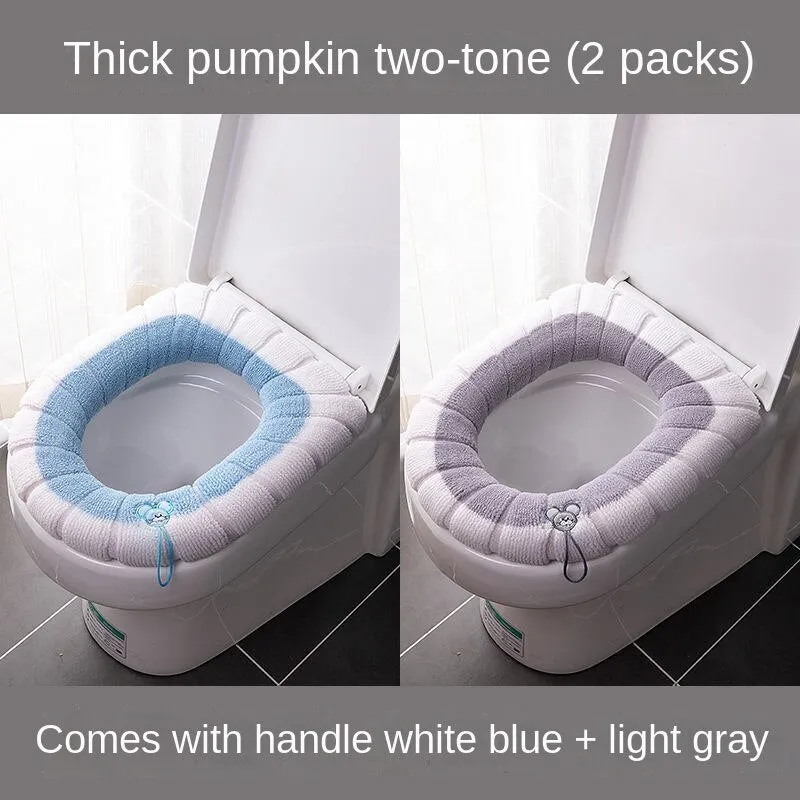 3pcs Toilet Seat Cover Pads Home    Cushion    Extra Thick Warm  Fleece