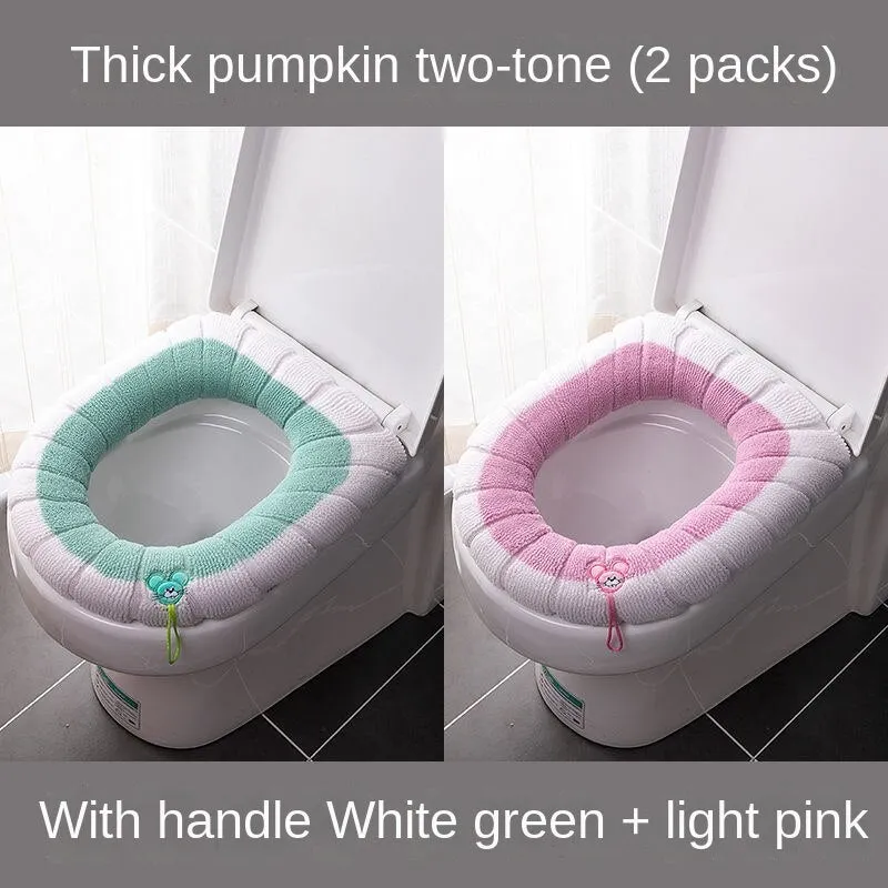 3pcs Toilet Seat Cover Pads Home    Cushion    Extra Thick Warm  Fleece