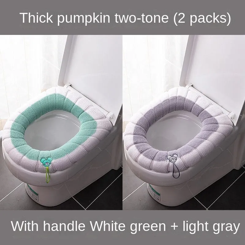 3pcs Toilet Seat Cover Pads Home    Cushion    Extra Thick Warm  Fleece