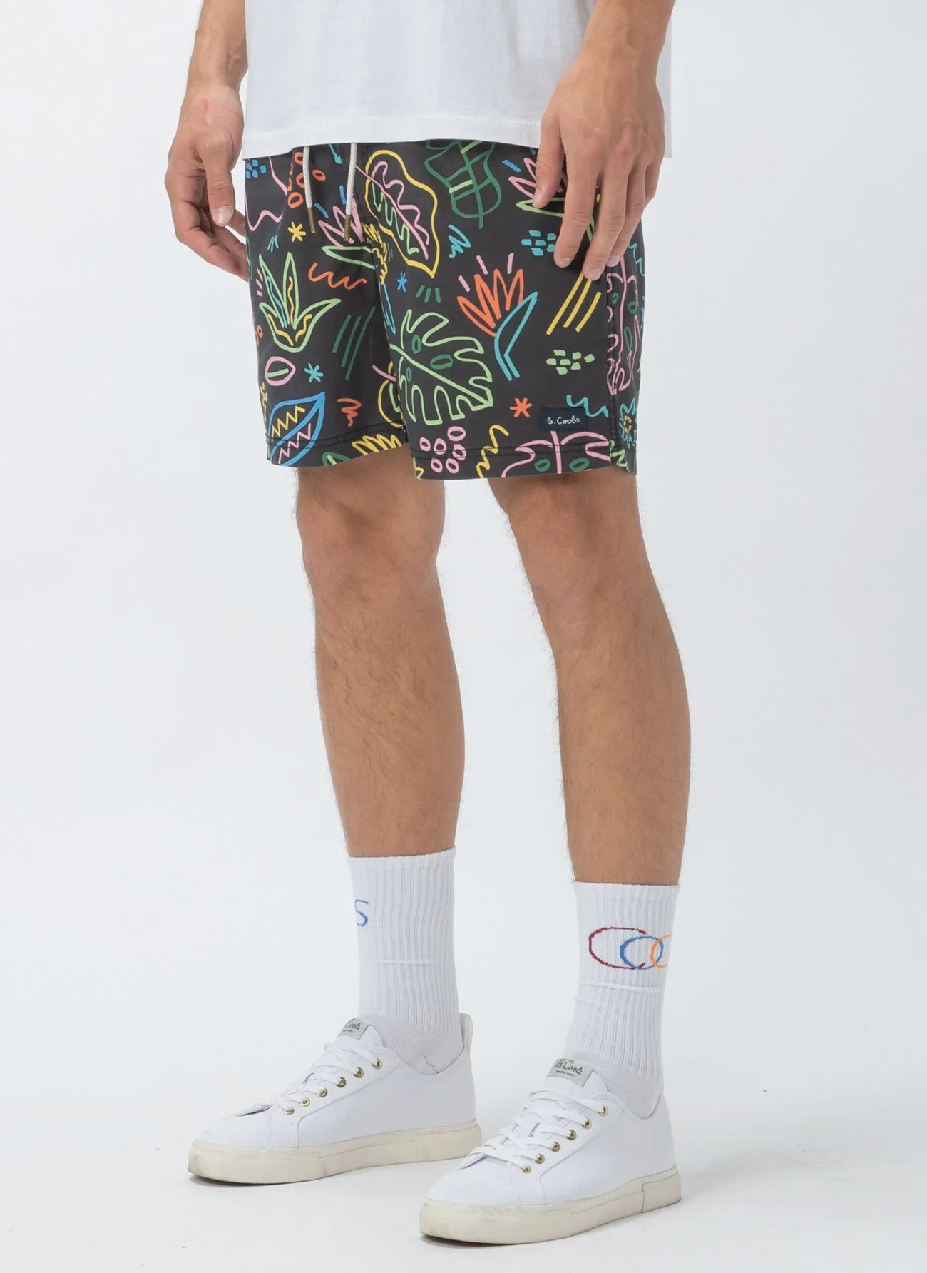 Amphibious 17" Swim Short Black Tropics
