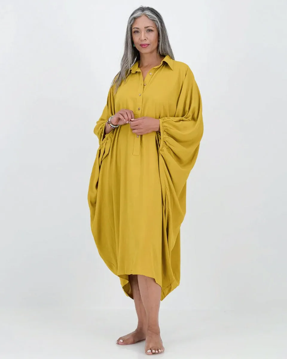 artist kaftan - chartreuse