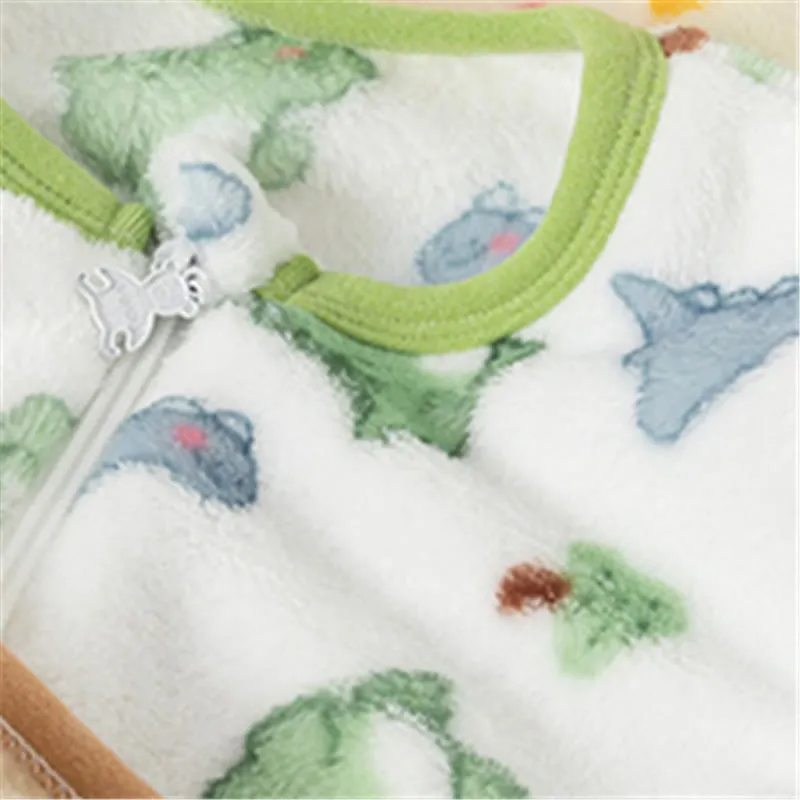 Baby Dino Fleece Pajamas Romper