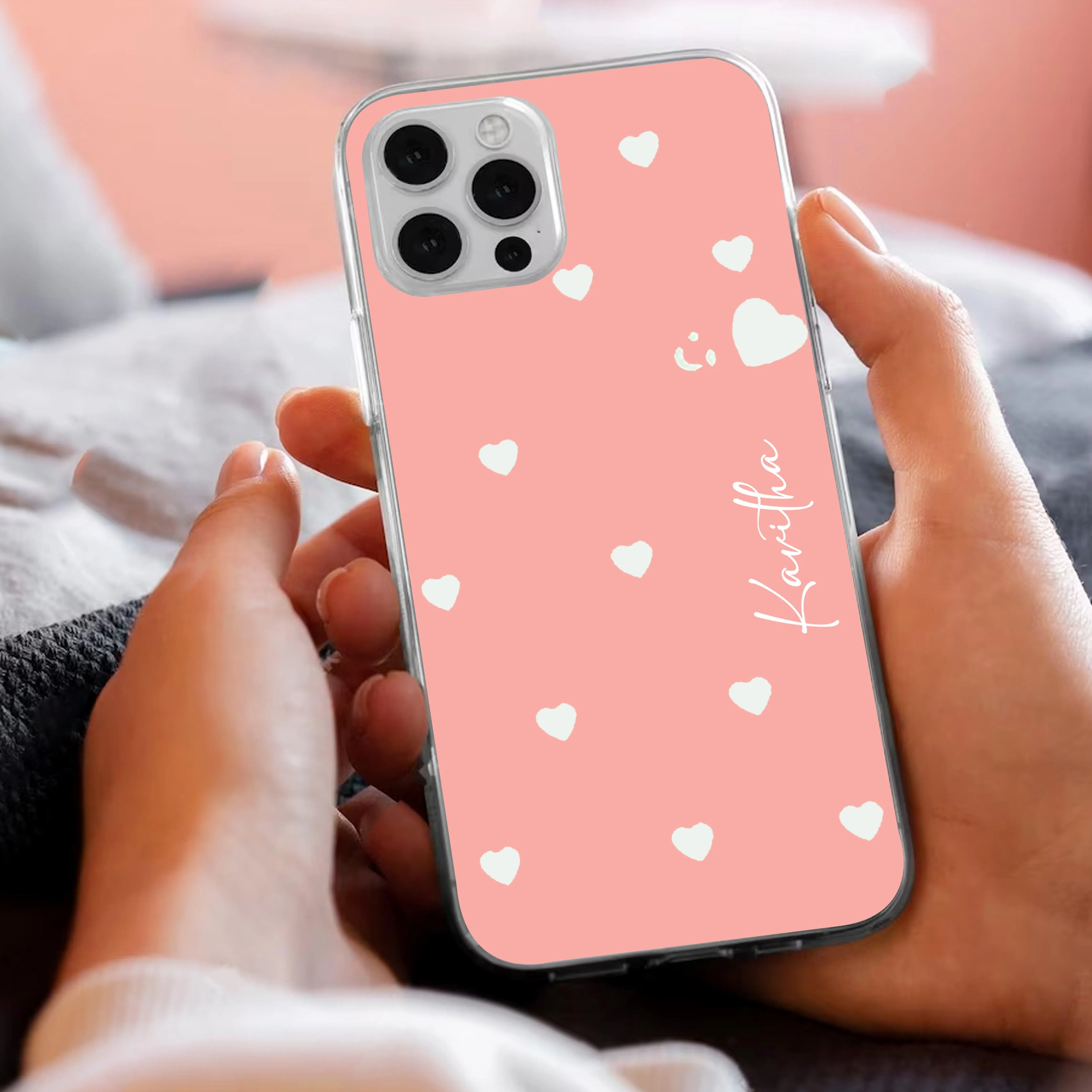 Be Loved Customize Transparent Silicon Case Peach For Redmi/Xiaomi