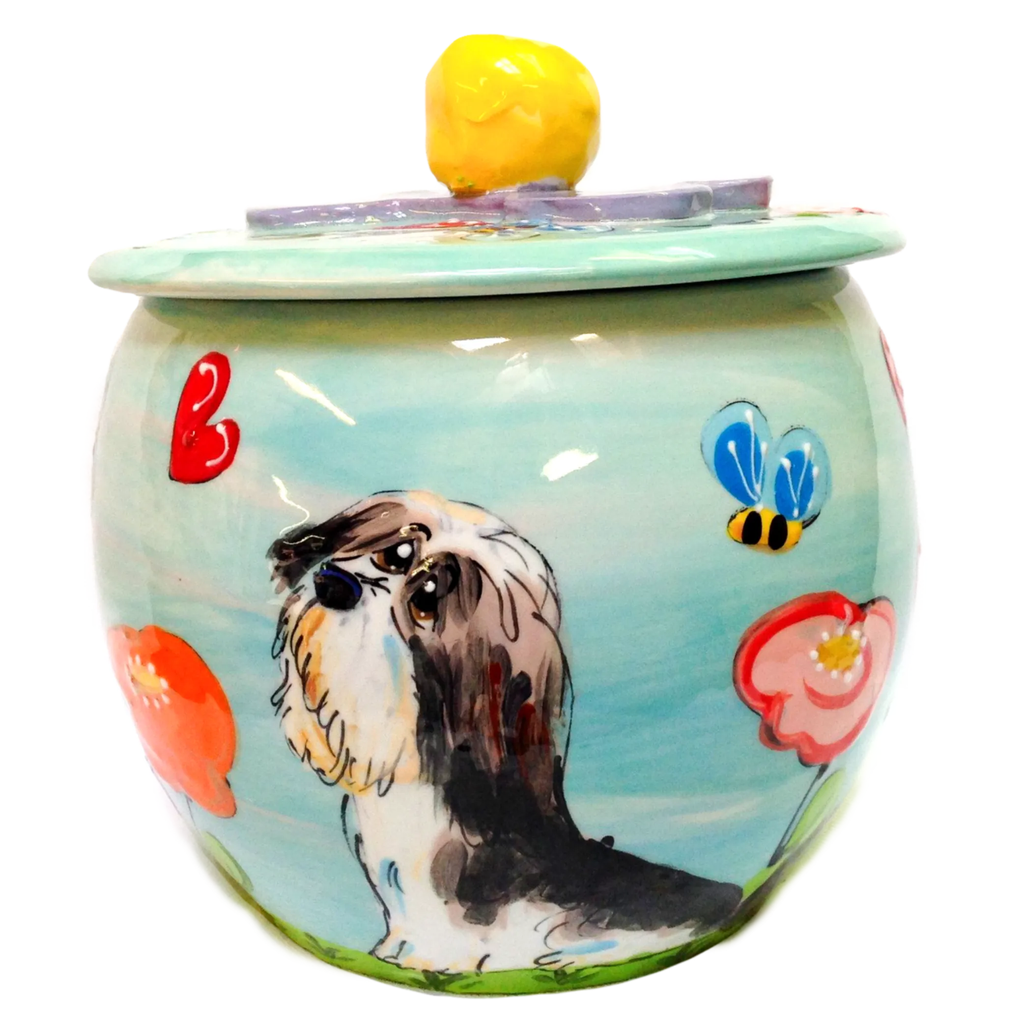 Bearded Collie Treat Jar