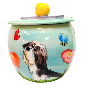 Bearded Collie Treat Jar