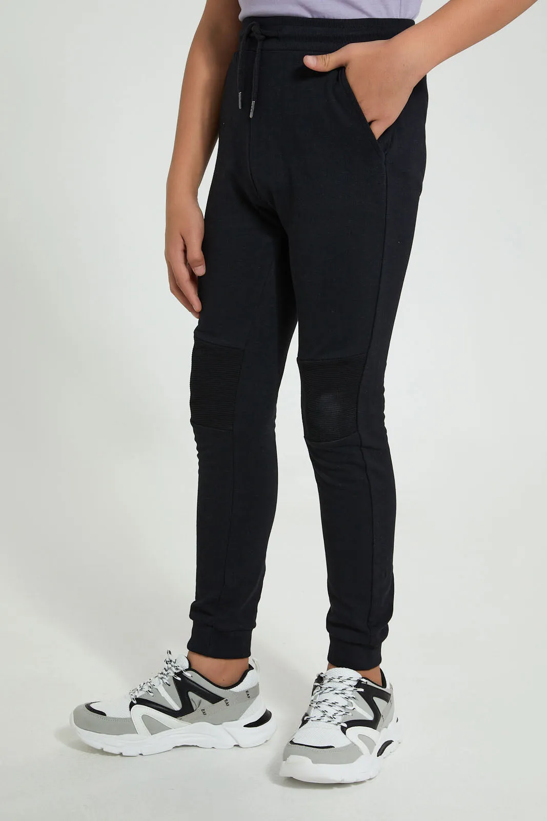 Black Biker Knee Jogger