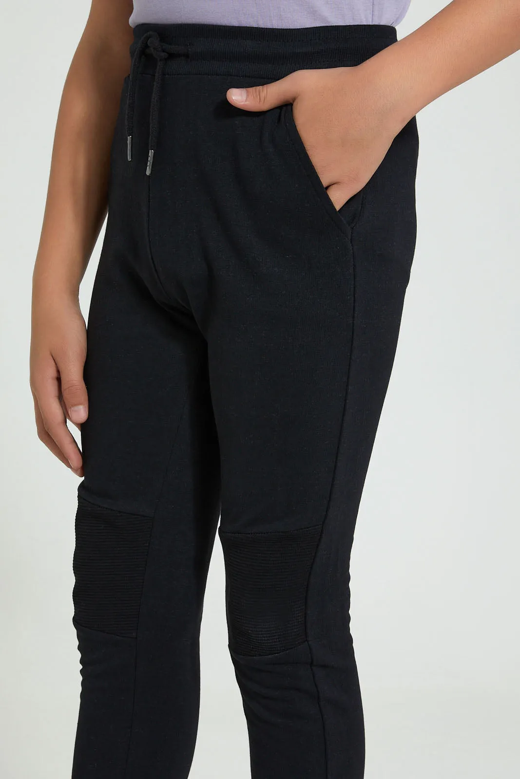 Black Biker Knee Jogger