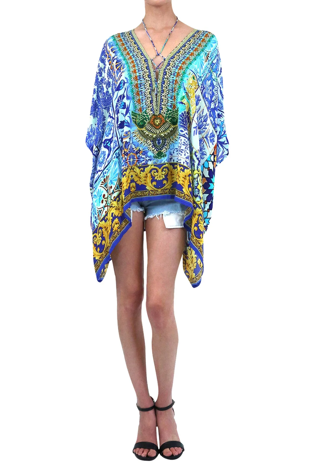 Blue  Women's Kaftan Short