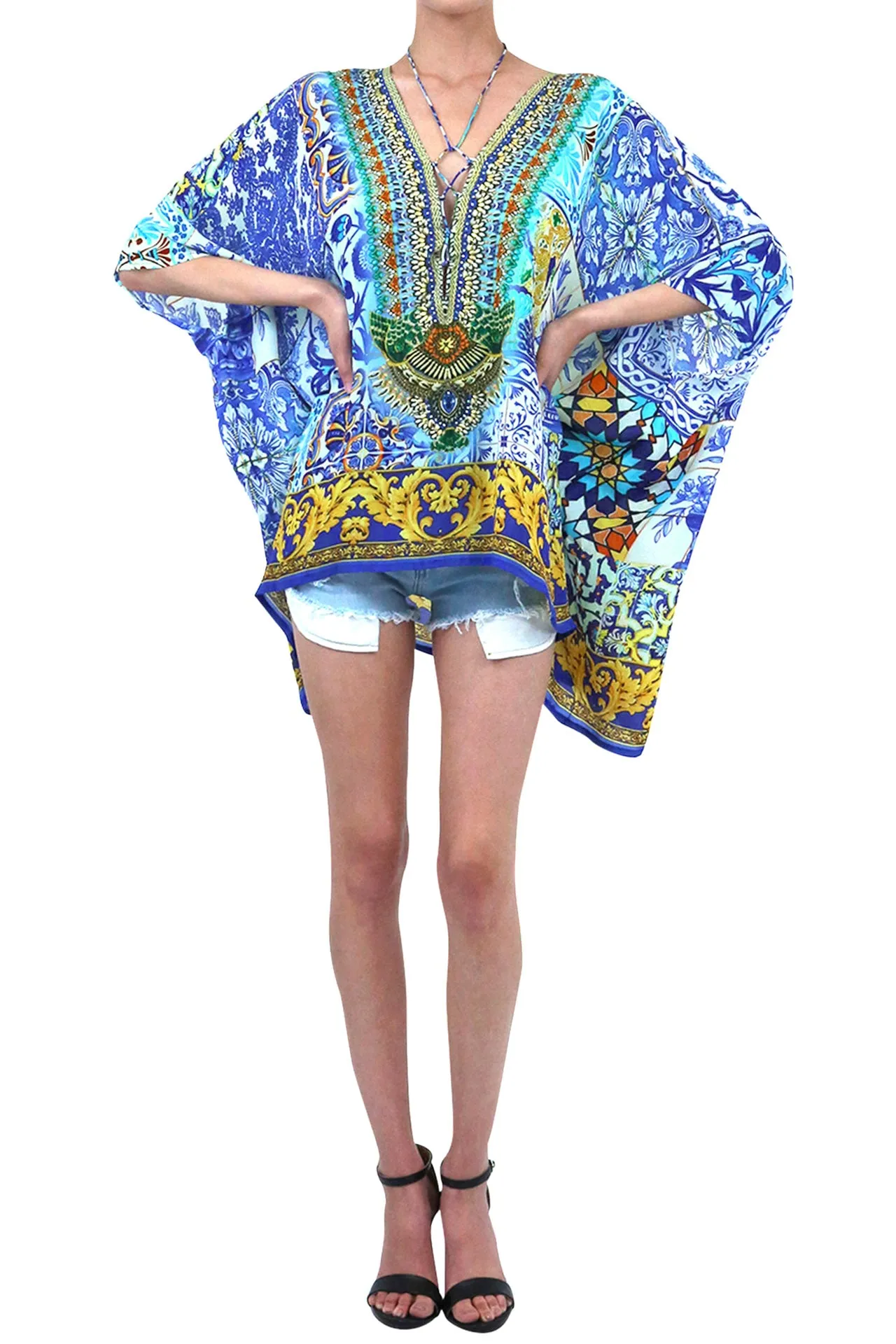 Blue  Women's Kaftan Short