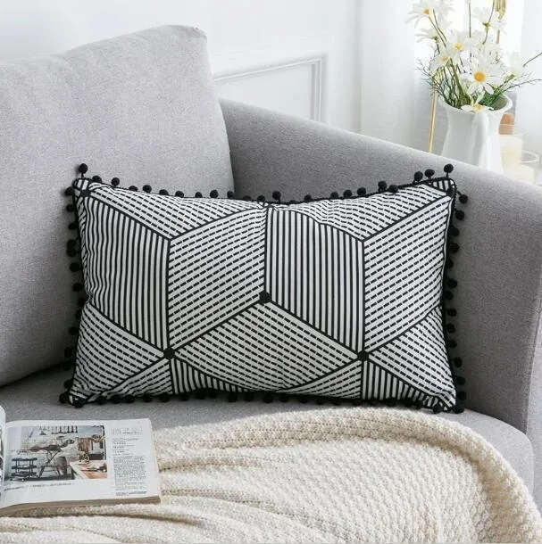 Bohemian Bliss: Tassel-Embellished Moroccan Cushion Cover