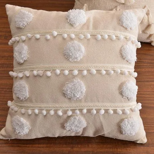 Bohemian Bliss: Tassel-Embellished Moroccan Cushion Cover
