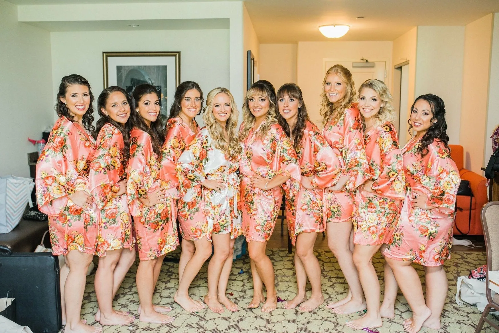 Bridesmaid Floral Robes/ Bridal robes/ Personalized Robes/ Bridesmaid Gifts/ Bridal Party Robes/ Floral Bridesmaid Robe