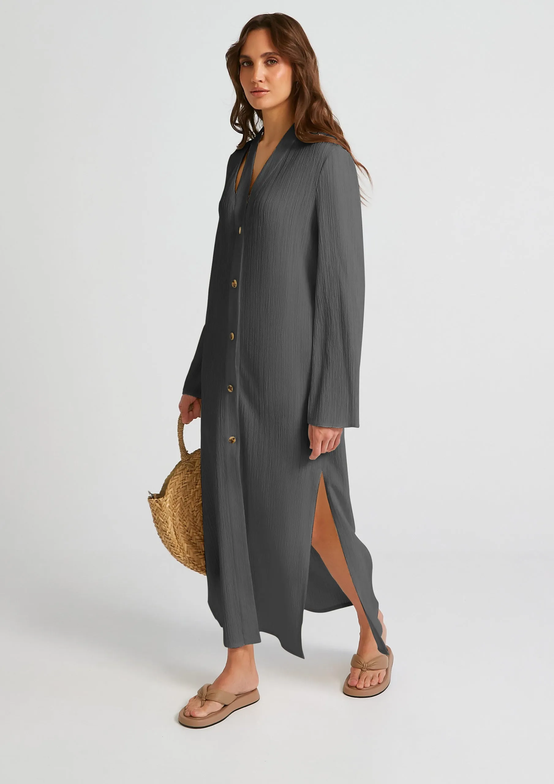 Chic Elegant Kaftan (Grey)