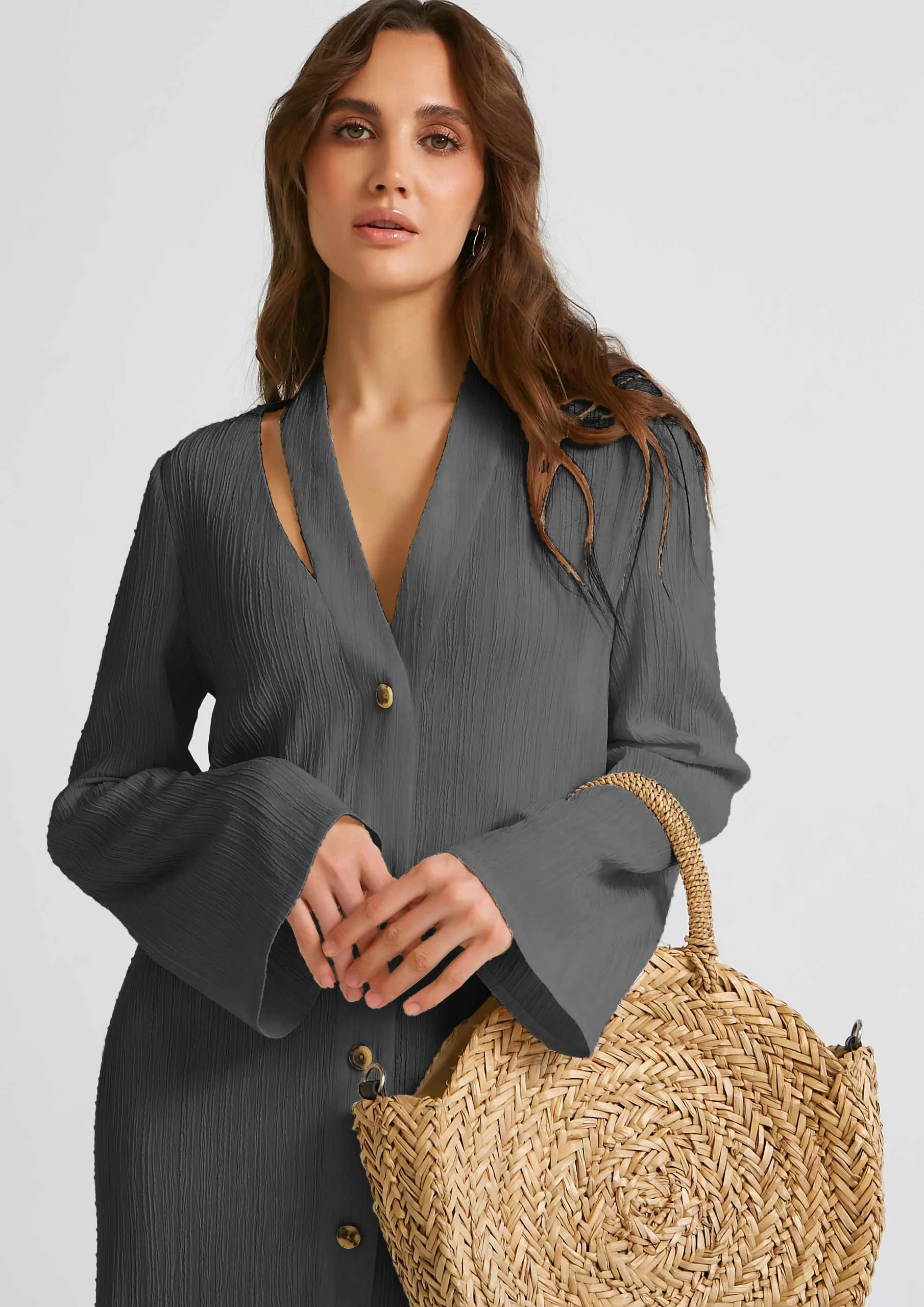 Chic Elegant Kaftan (Grey)