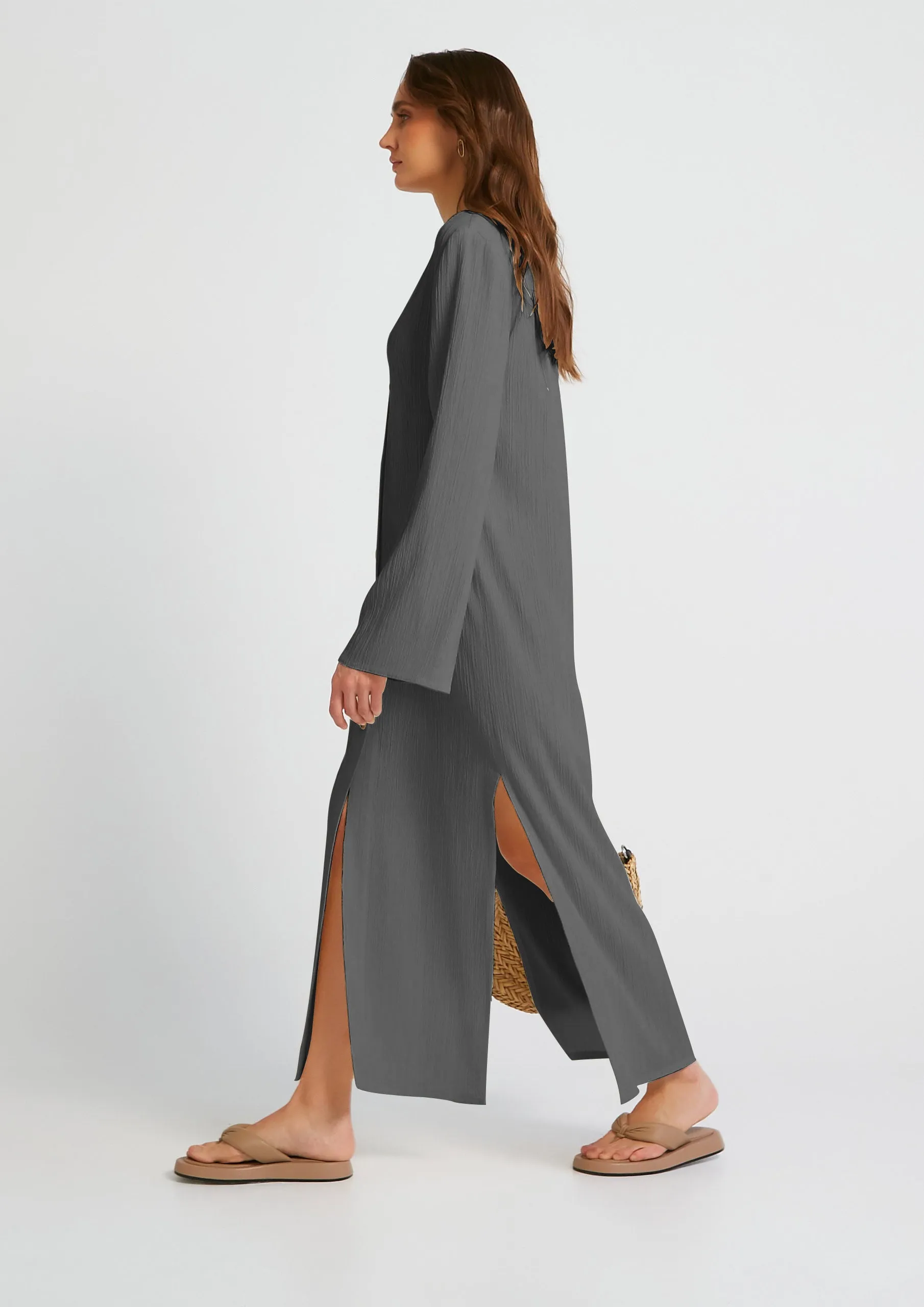 Chic Elegant Kaftan (Grey)