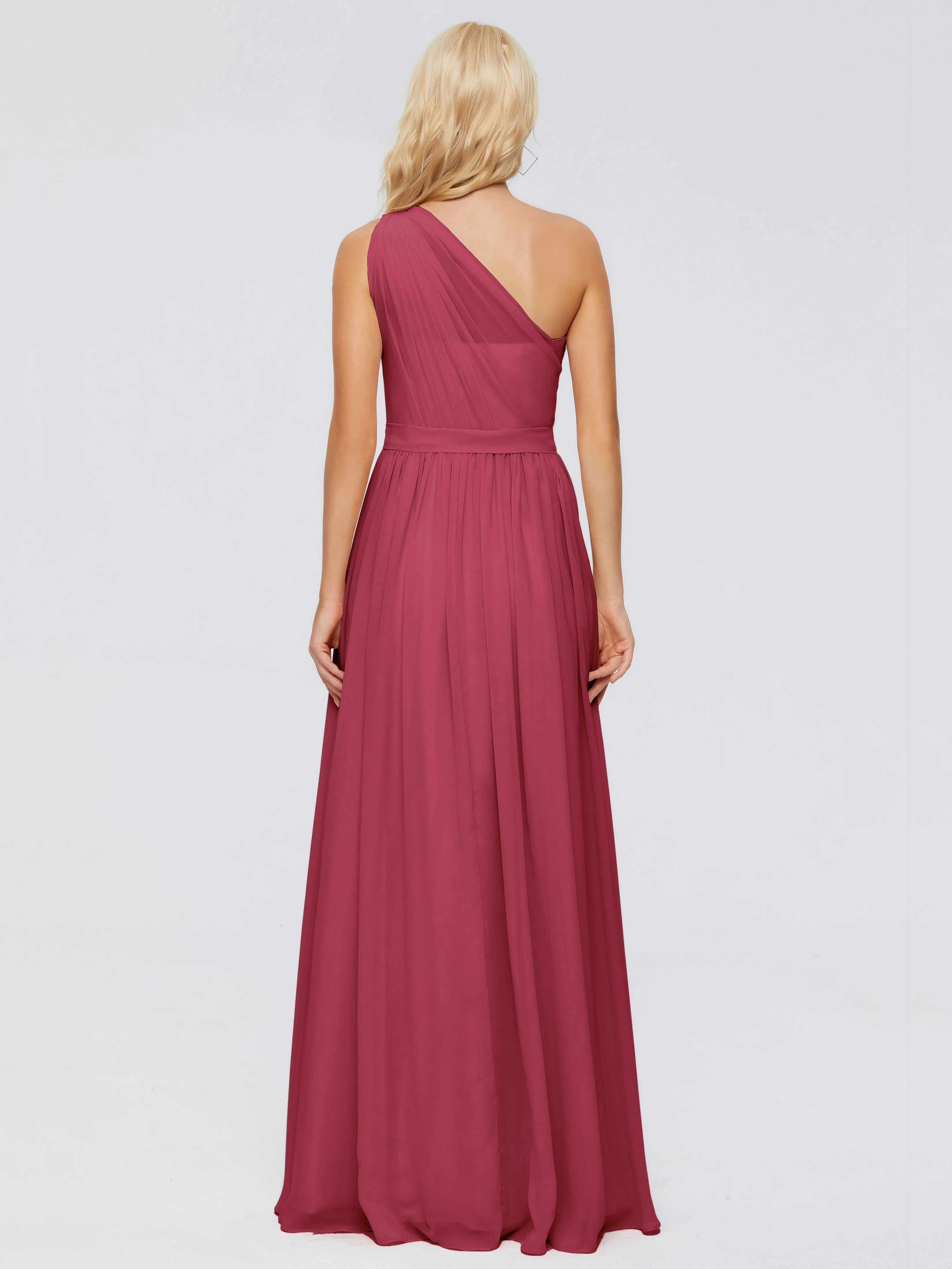 Cinnamon Rose Bridesmaid Dresses Arabella One Shoulder Sash Bridesmaid Dresses