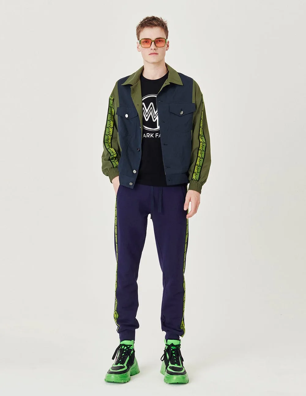 Colorblock Olive Green Jacket