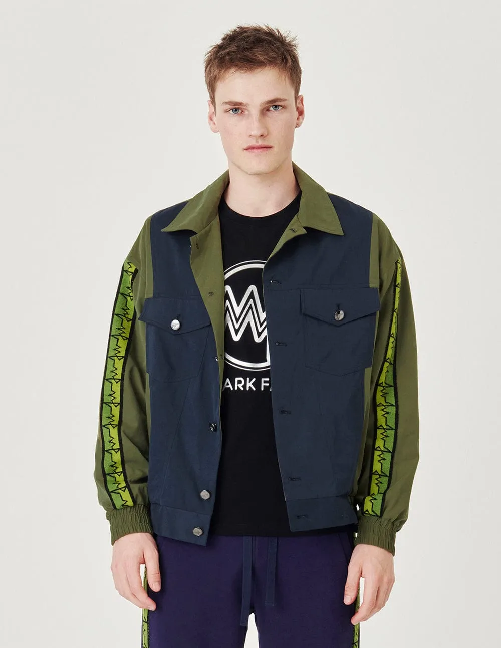 Colorblock Olive Green Jacket