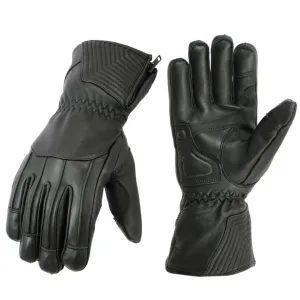 Daniel Smart Men's Insulated Driving Leather Gloves, XS - 3XL, Black