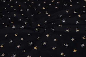 Dark Navy Blue Cotton Voile Fabric