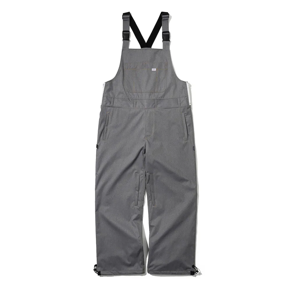 DENIM BIB PANTS GRAY
