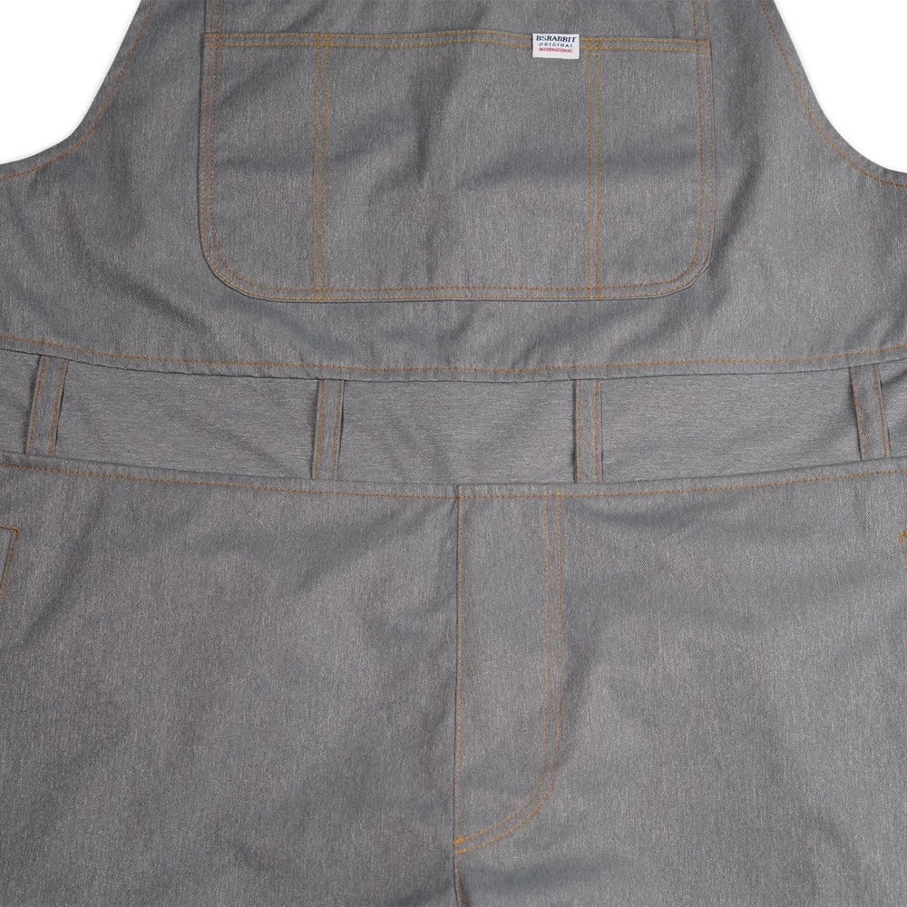 DENIM BIB PANTS GRAY