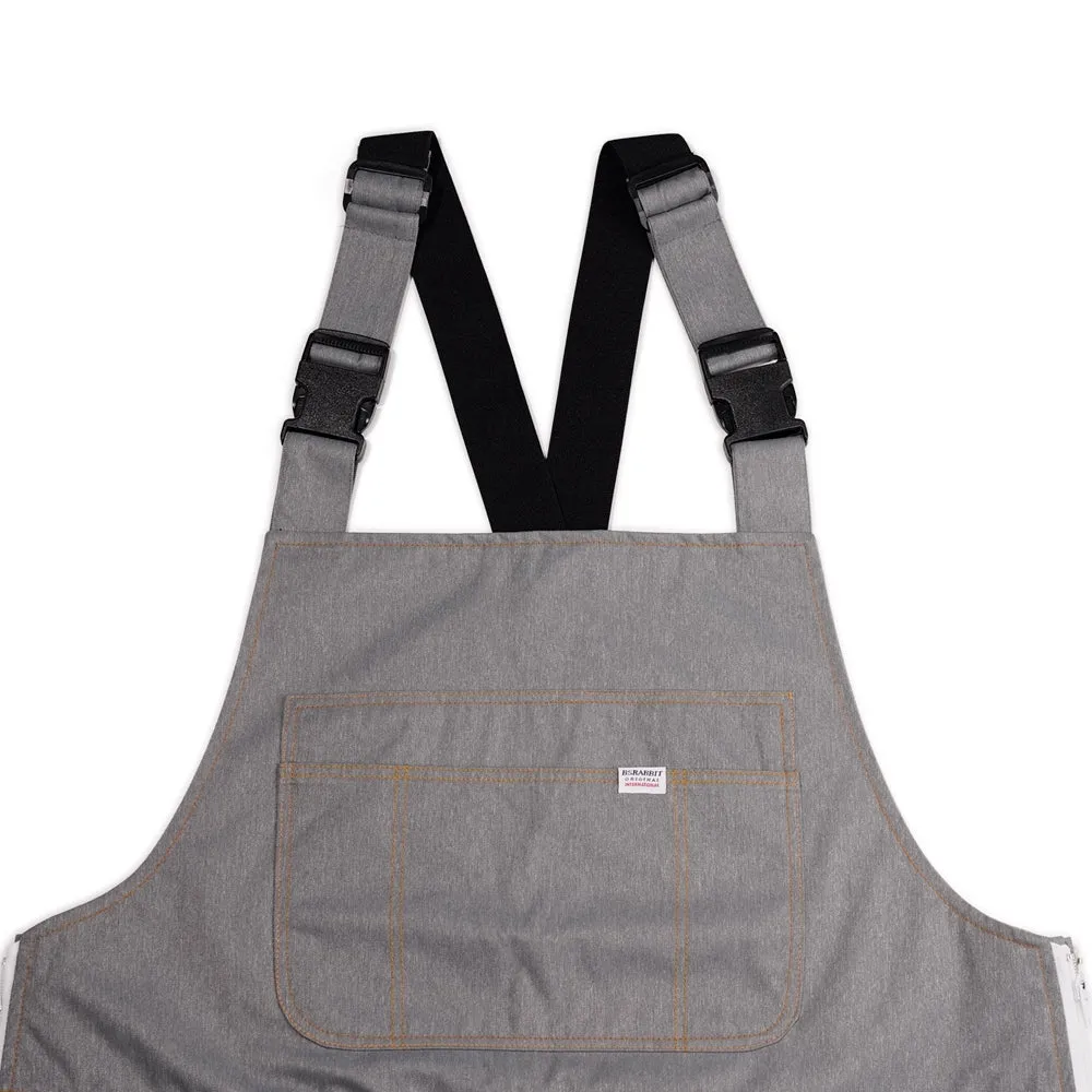 DENIM BIB PANTS GRAY