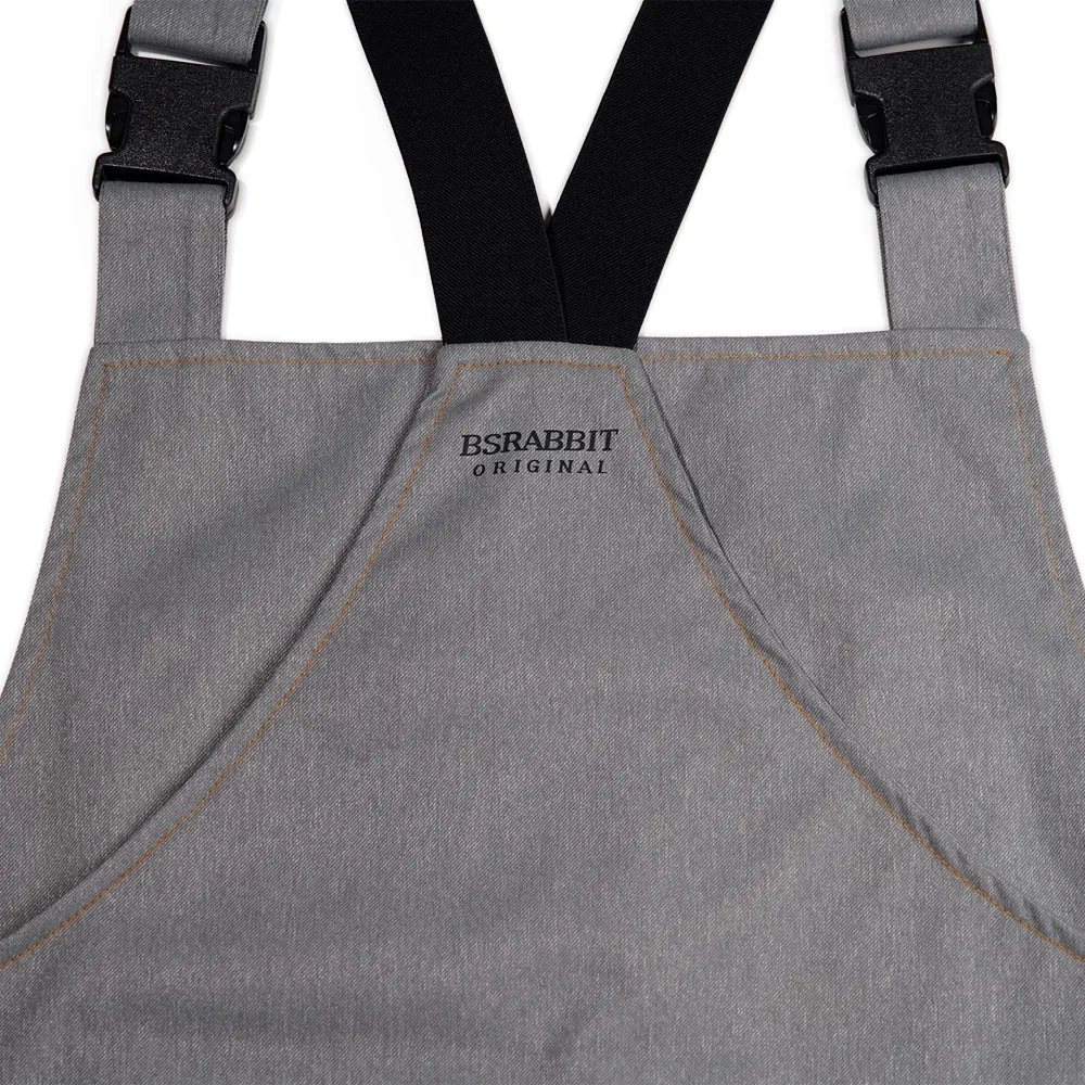 DENIM BIB PANTS GRAY