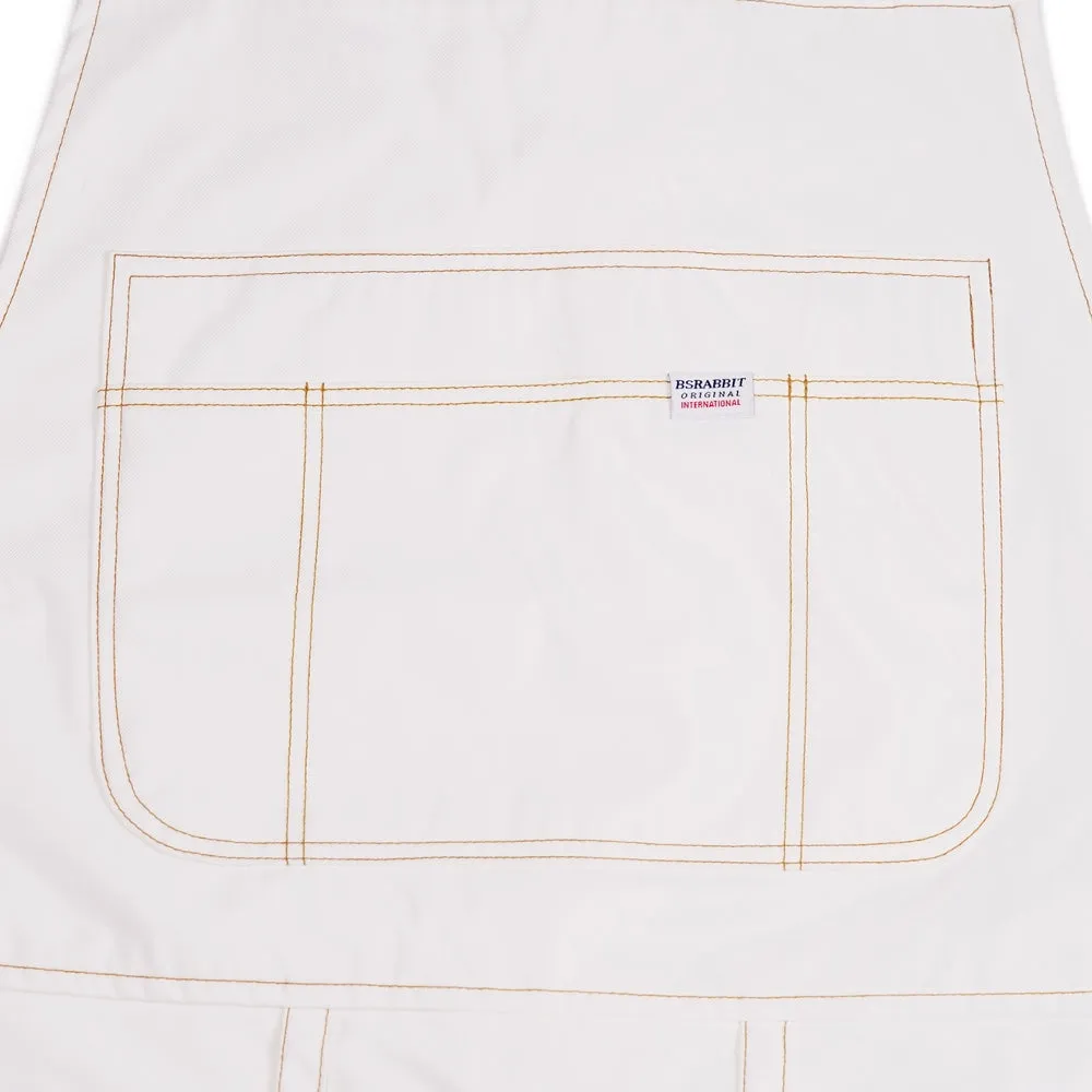 DENIM BIB PANTS WHITE