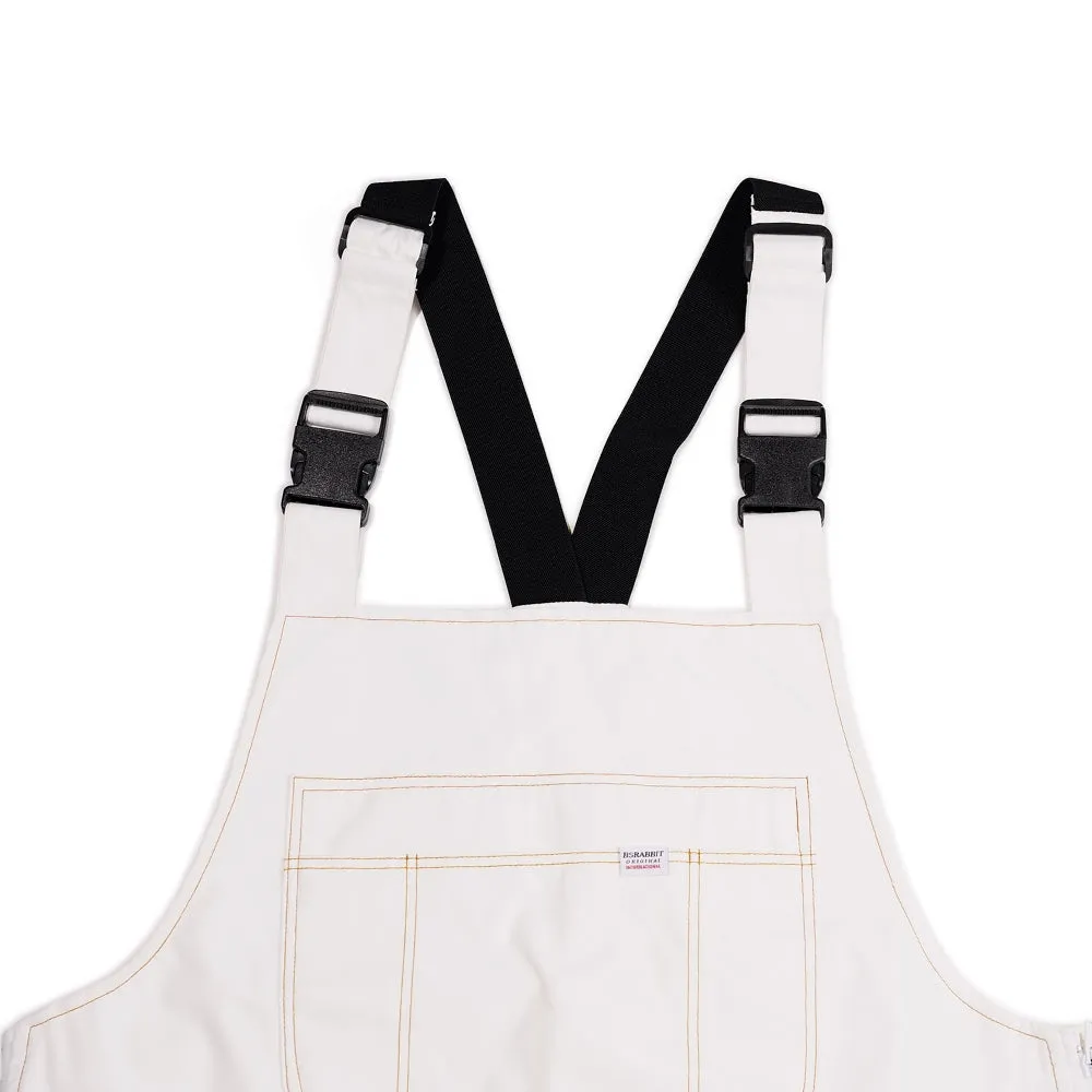 DENIM BIB PANTS WHITE