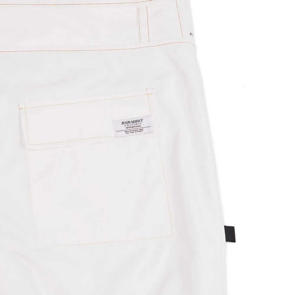 DENIM BIB PANTS WHITE
