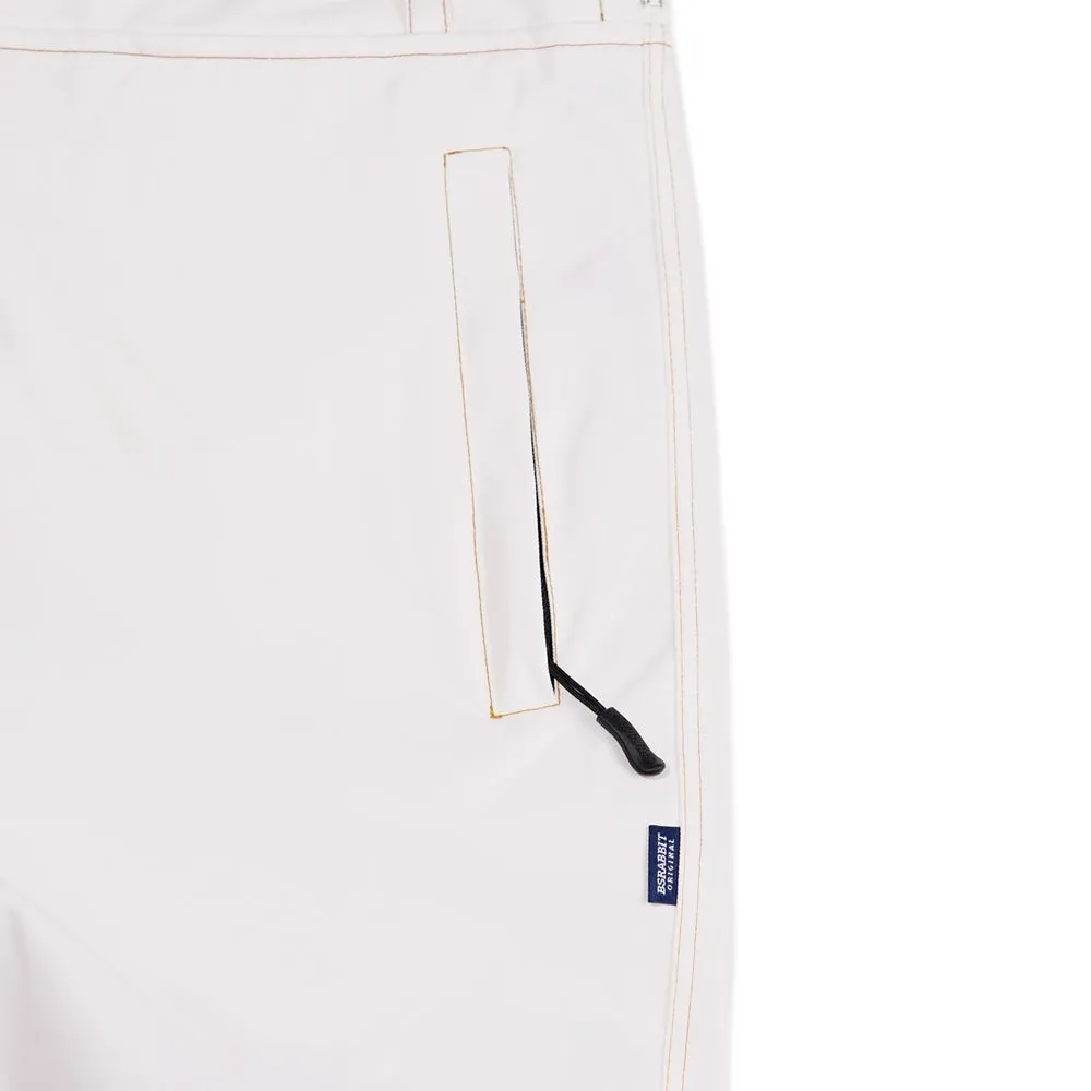 DENIM BIB PANTS WHITE
