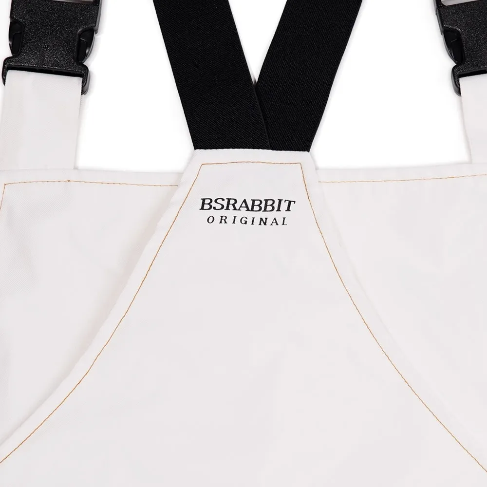 DENIM BIB PANTS WHITE