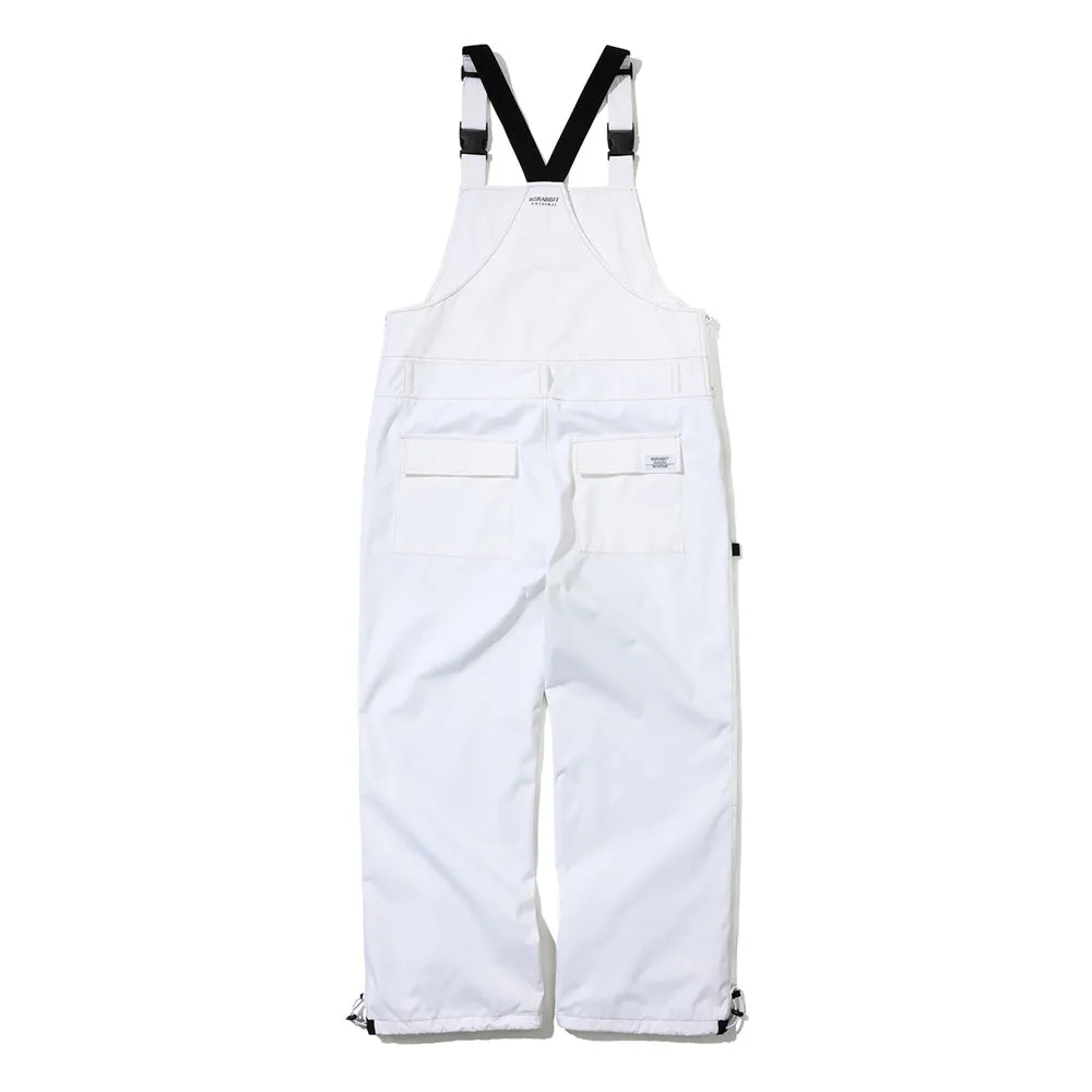 DENIM BIB PANTS WHITE