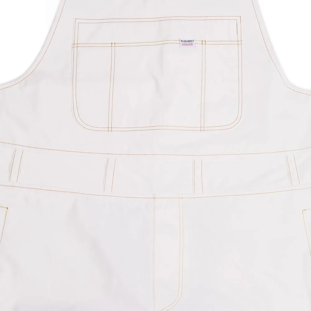 DENIM BIB PANTS WHITE