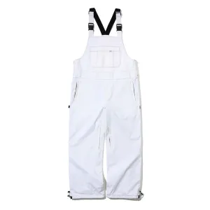 DENIM BIB PANTS WHITE