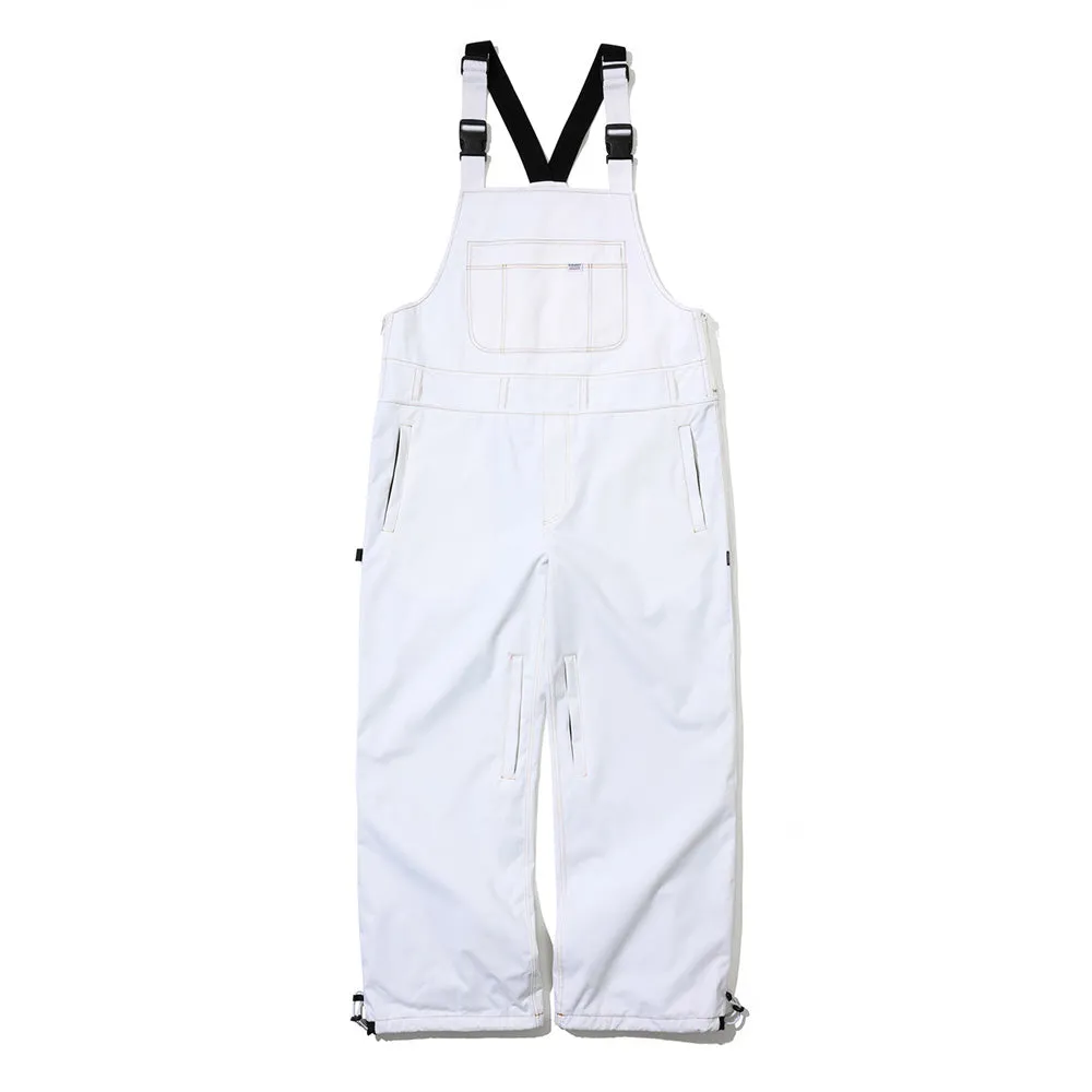 DENIM BIB PANTS WHITE