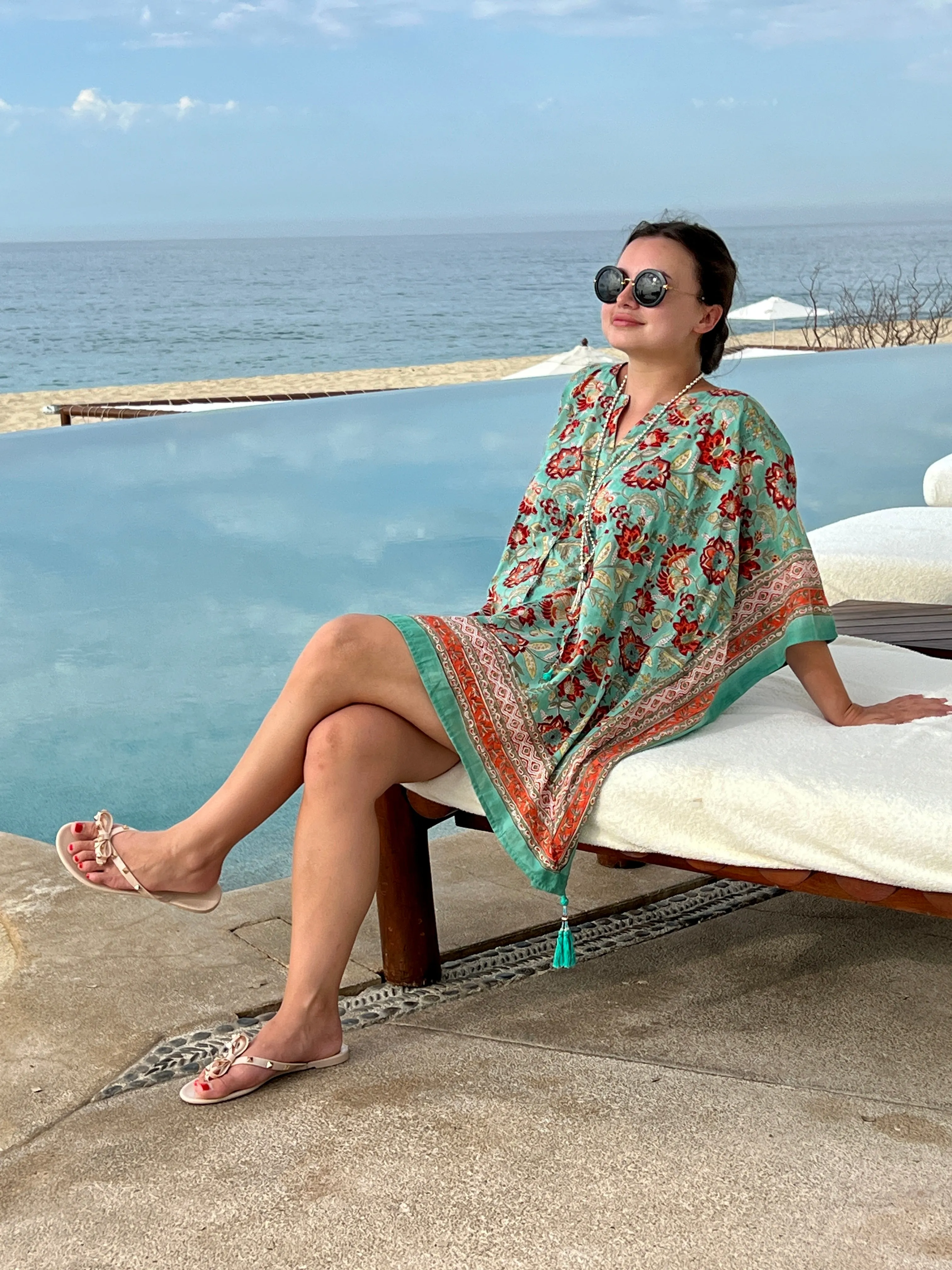 Fiji Floral Short Kaftan