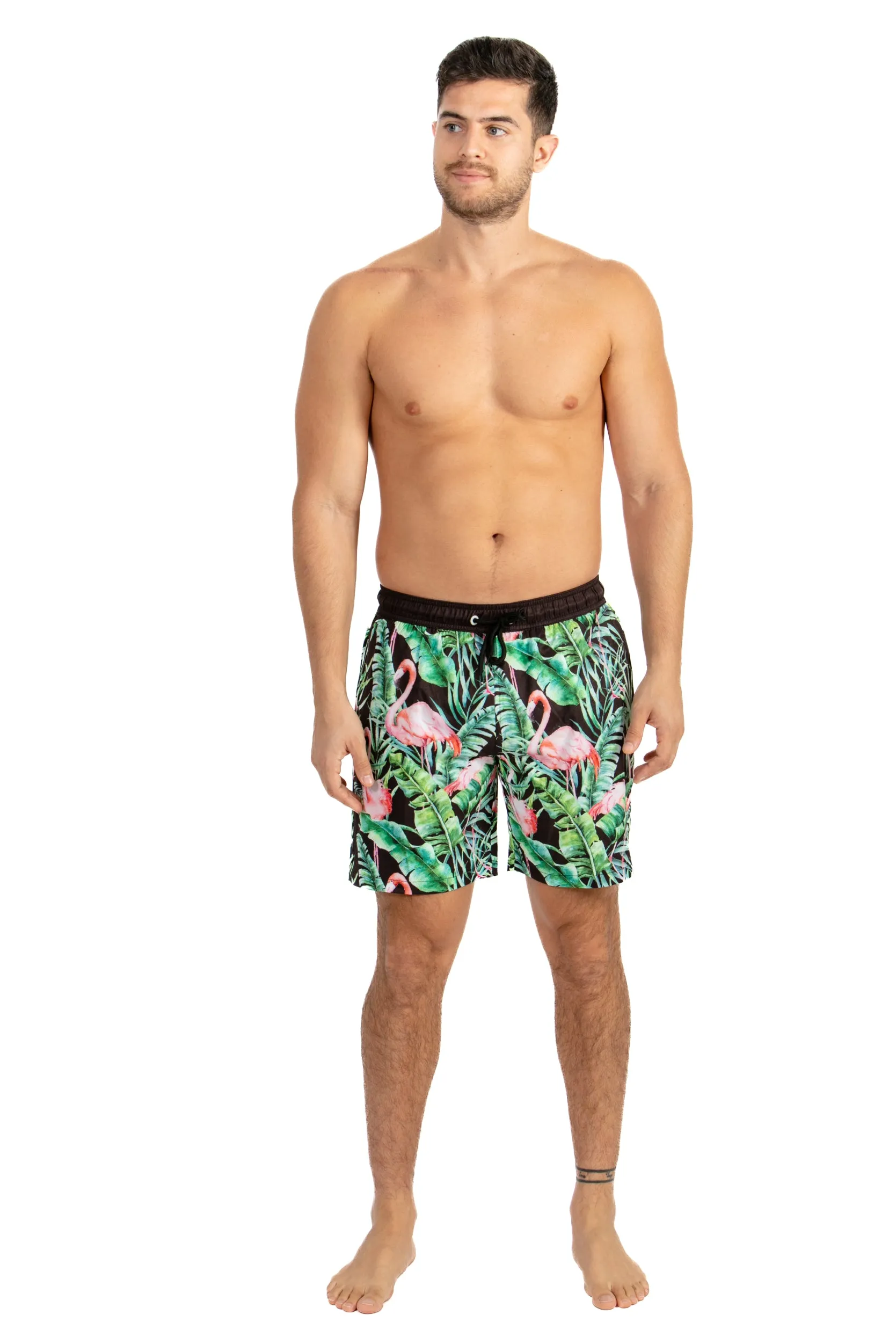 Flamingo Paradise - 17" Compression Shorts