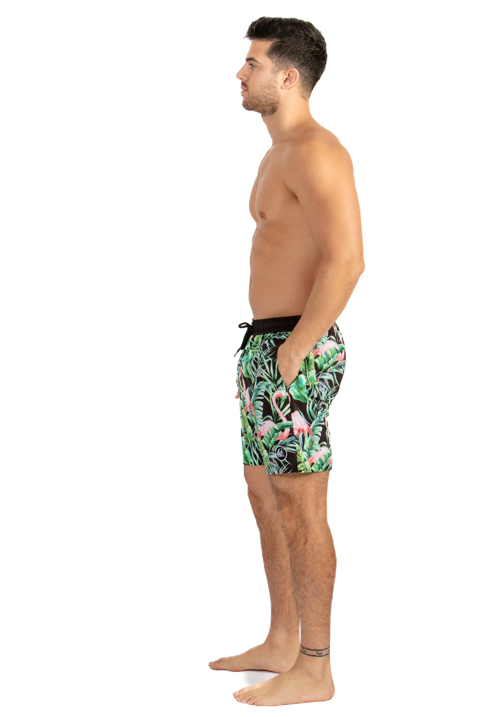 Flamingo Paradise - 17" Compression Shorts