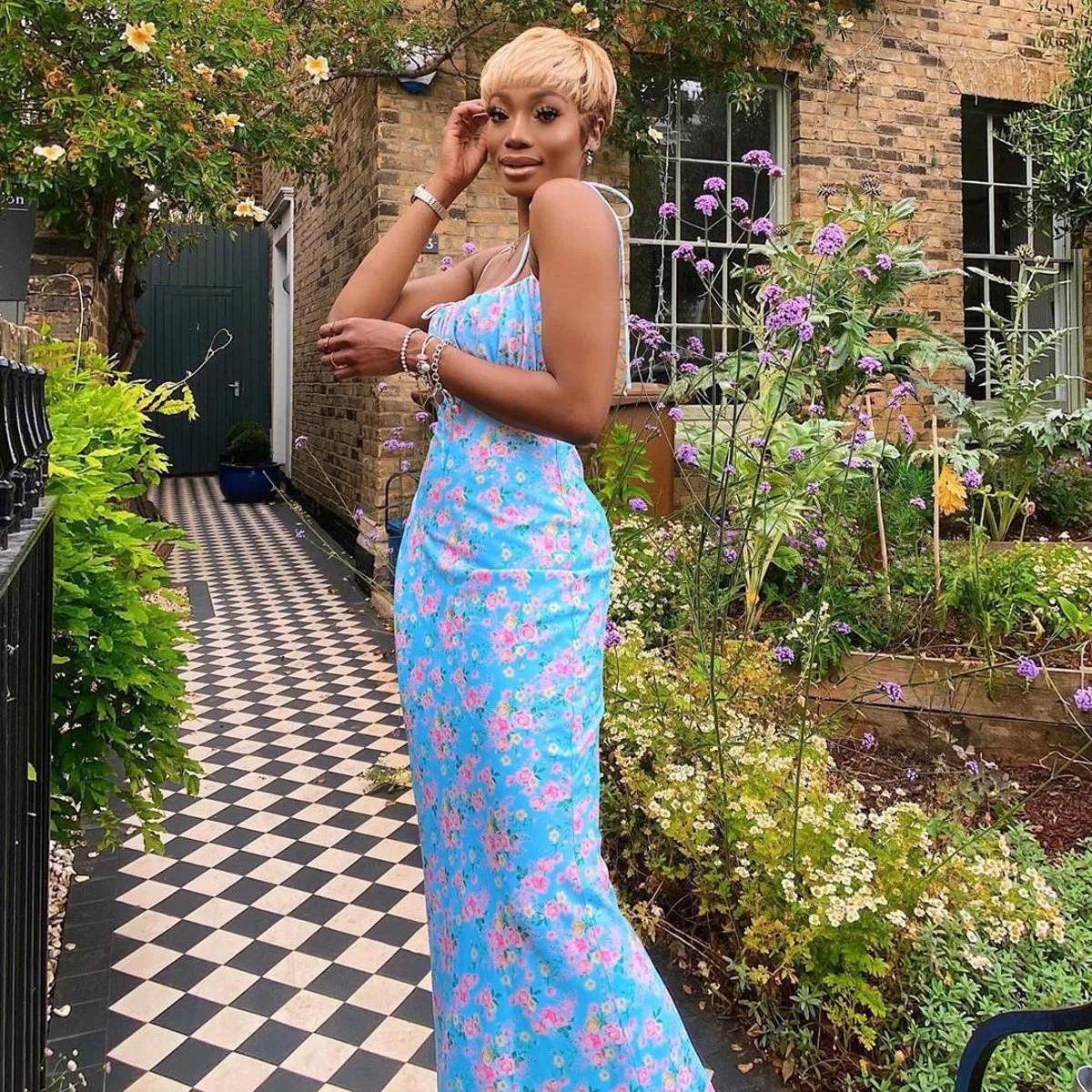 Floral Print Elegant Sleeveless Maxi Sundress