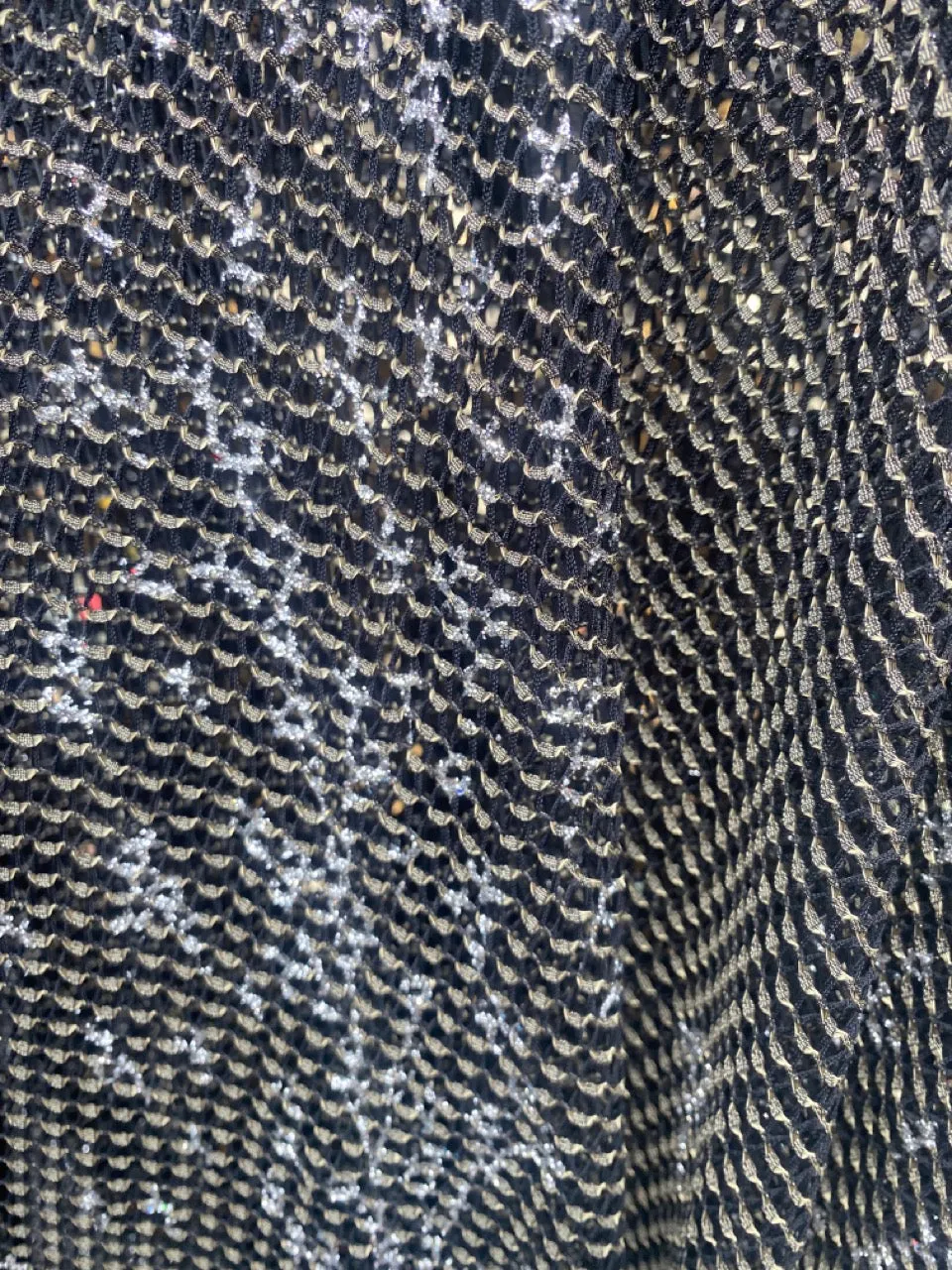 Glitter Fishnet Kimono Robe