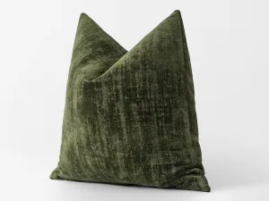 Green Textured Pillow Cover