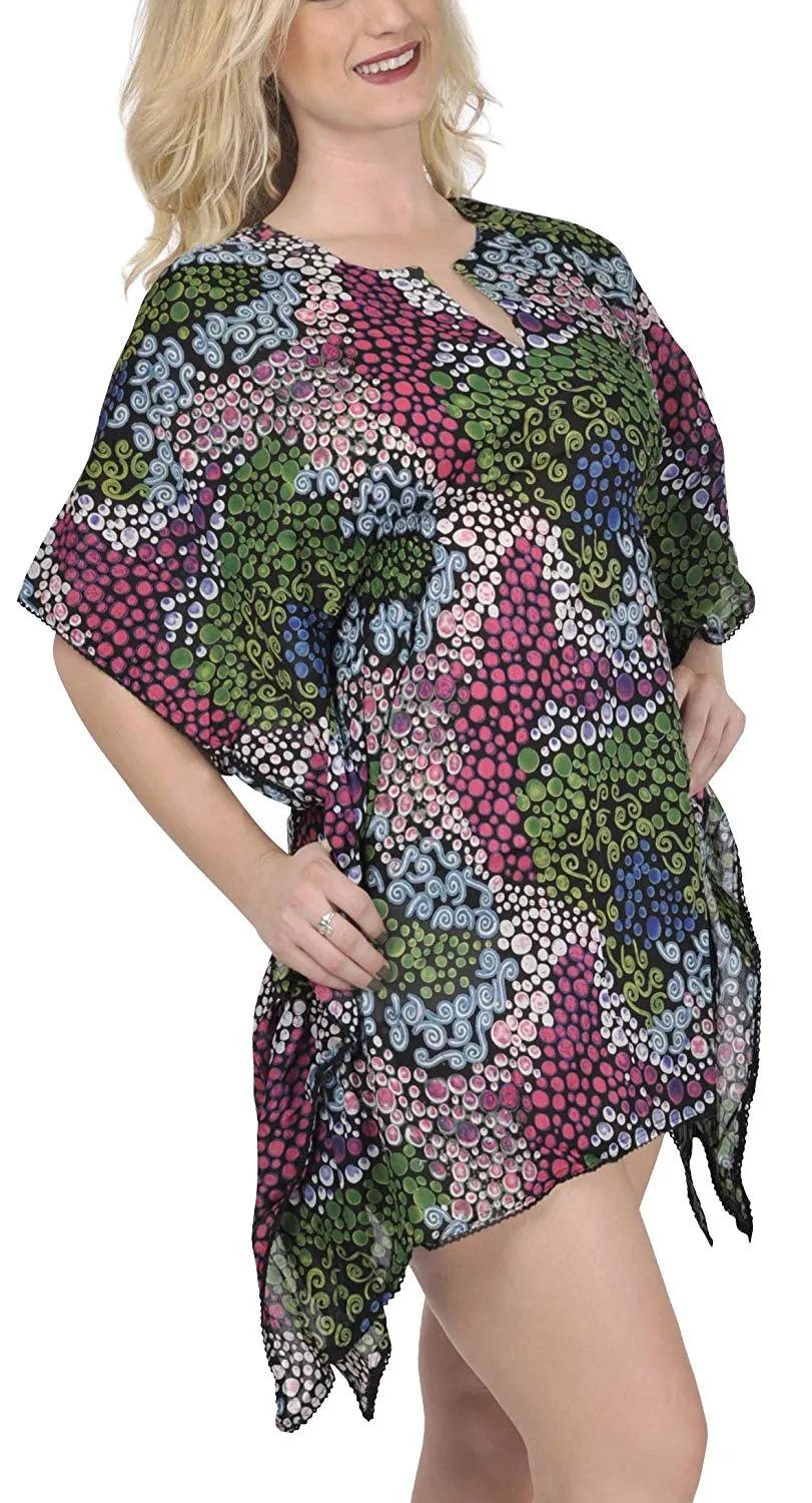 LA LEELA Bikini Swim Beach wear Swimsuits Cover ups Women Kimono Dress Printed